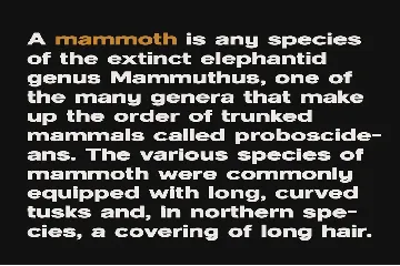 Mammoth - Wide & Bold font