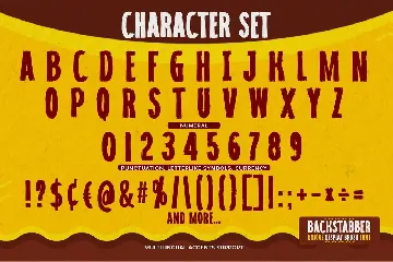 Backstabber - Unique Display Brush Font