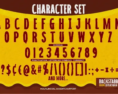 Backstabber - Unique Display Brush Font