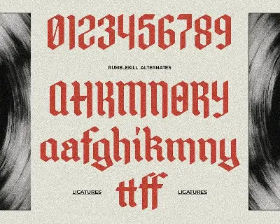 Rumblekill - Rounded Blackletter font