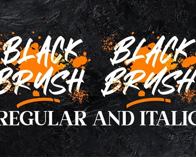 Black Brush Font