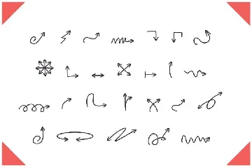 Hand Drawn Arrows Font