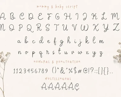 Mommy and Baby Font Duo