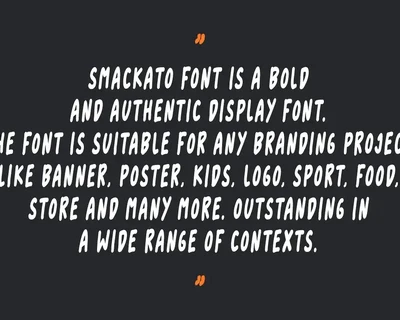 Smackato - Brush Font