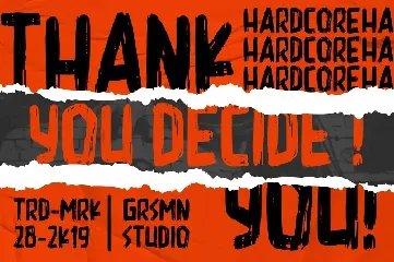 Hardcore font