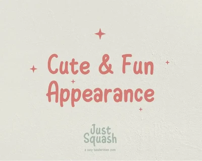 Just Squash | Cute Font