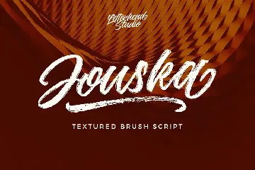 Jouska Textured Brush Script font