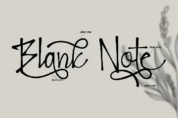 Blank Note - Ink Handwritten font