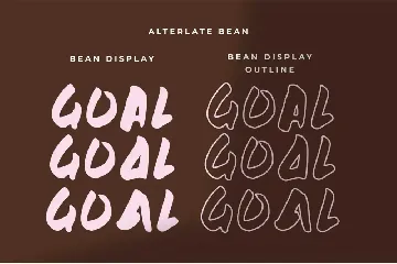 Bean Display Brush Font