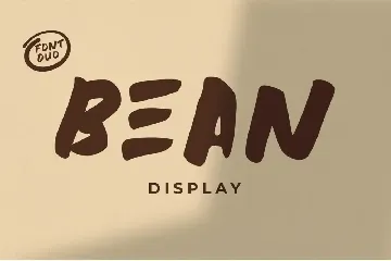 Bean Display Brush Font