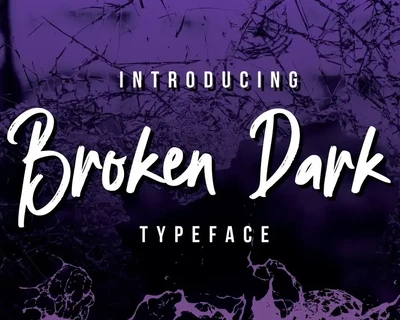 Broken Dark Typeface font