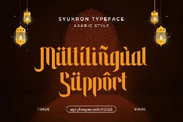 Syukron - Arabic Font Style