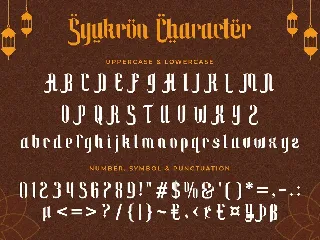 Syukron - Arabic Font Style