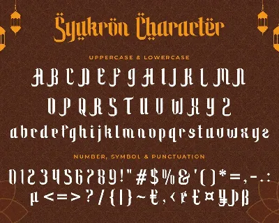 Syukron - Arabic Font Style