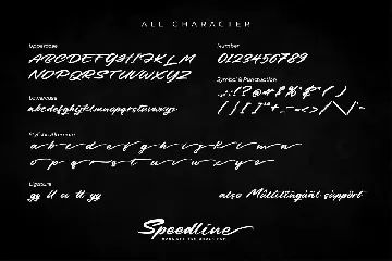 Speedline-Beautiful Brush Font