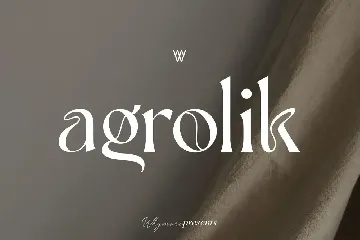 agrolik | Beautiful serif font