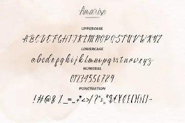 Handwritten Script - Amarise Signature font