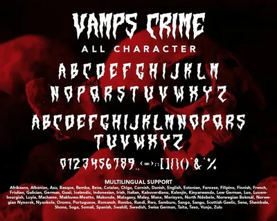 Vamps Crime - Halloween Display Font