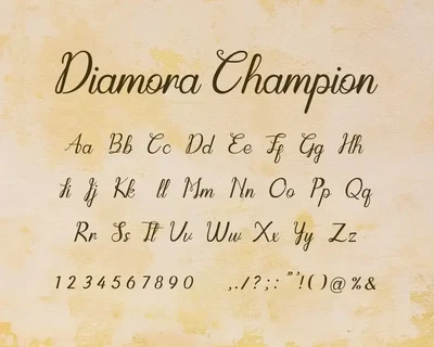Diamora Champion Handwritten Script font
