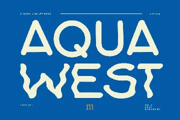 Aqua West | A Wave Display Font