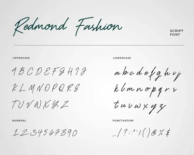 Redmond Fashion Handwritten Script Font