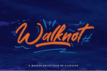 Walknot Brush Font