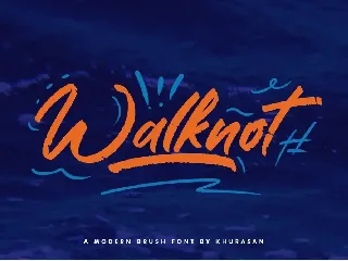 Walknot Brush Font