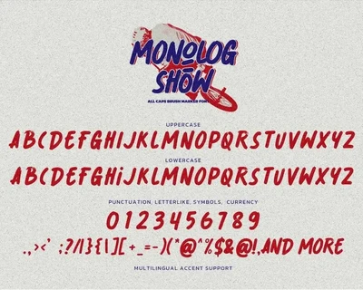 Monolog Show - All Caps Display Font