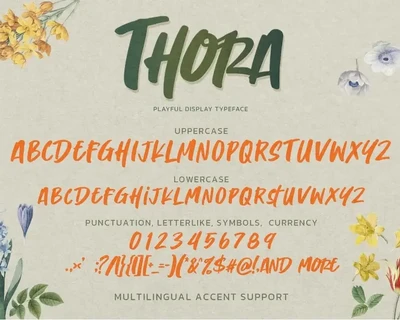 Thora -  Playful Display Font
