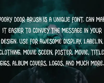 SPOOKY DOOR BRUSH - Halloween Font