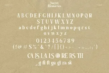 Secret Memories font