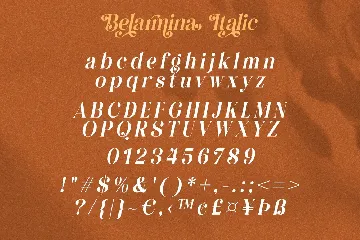 Belarmina - A Beauty Serif Font