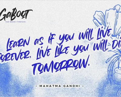 Gaboot - Authentic Brush font