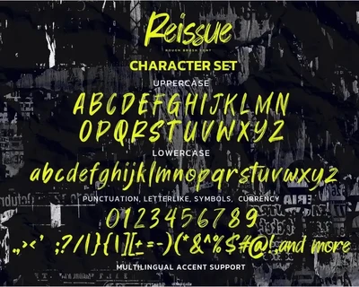 Reissue - Rough brush font