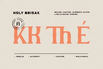 Holy Brisak - Vintage Display font