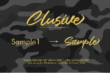 Clusive Signature font