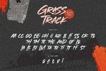 Grasstrack - Rough Brush Font