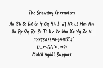 The Snowday font