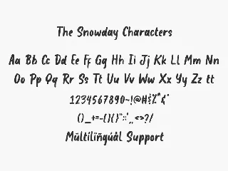 The Snowday font