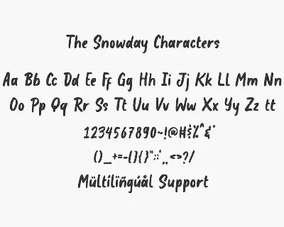 The Snowday font