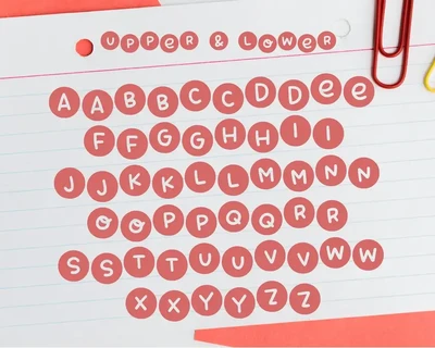Baby Plums - Cute circle font