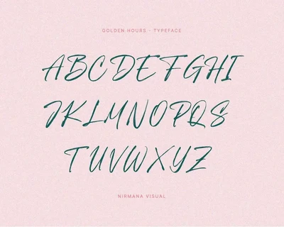 Golden Hours - Brush Logo Font