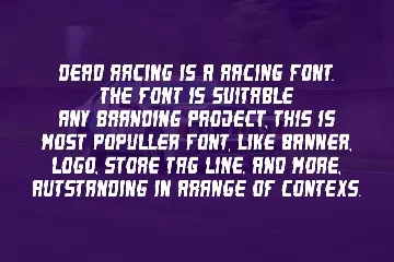 Dead Racing font