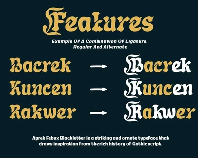 Aprek Febux - Display Font
