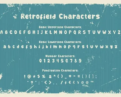 Retrofield - Funky Old Vintage Retro Font