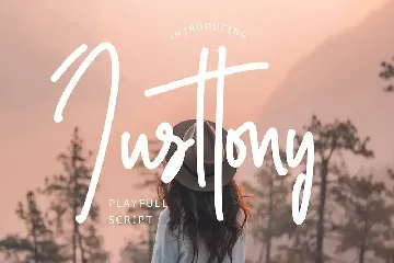 Justtony Playful Script Font