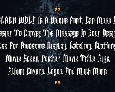 BLACK WOLF font