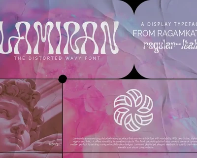 Lamiran - Distorted Wavy Font