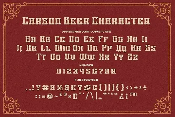 Carson Beer an Old Fashioned Font