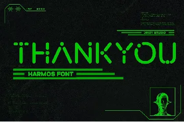 Harmos - Techno Sci-fi Font